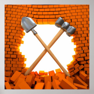 Póster Sob a construção