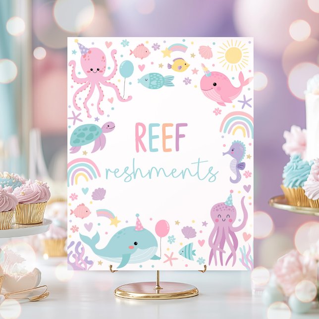 Poster Sob a Parte dos Reboques de Recife do Oceano Atlân (Criador carregado)