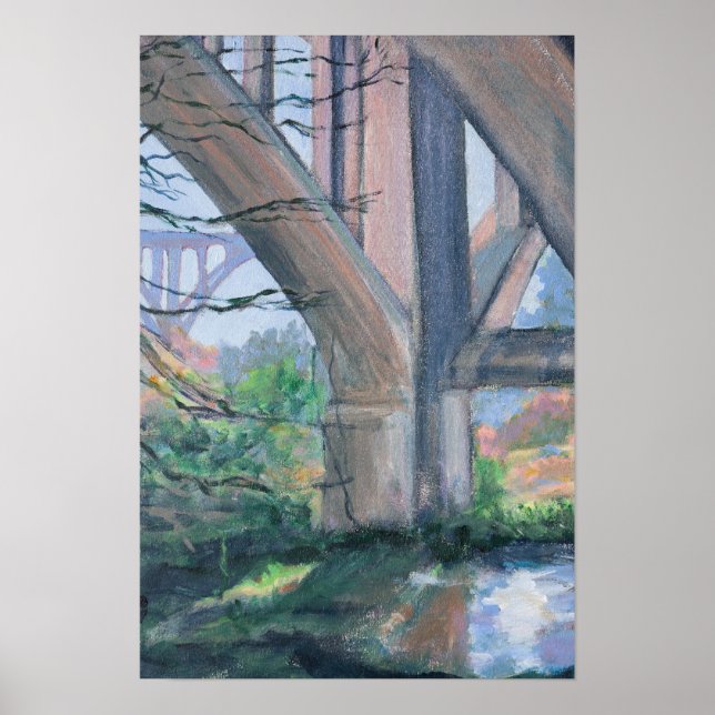 Poster Sob a Ponte Arroyo Seco Pasadena (Frente)