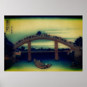 Poster Sob a ponte de Mannen em Fukagawa