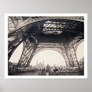 Póster Sob a torre Eiffel, antes de ascensão, de "L
