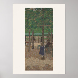 Poster Sob as Árvores por Manet - Cena de Jardim Arte