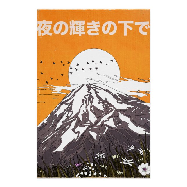 Póster sob o brilho da noite (Frente)