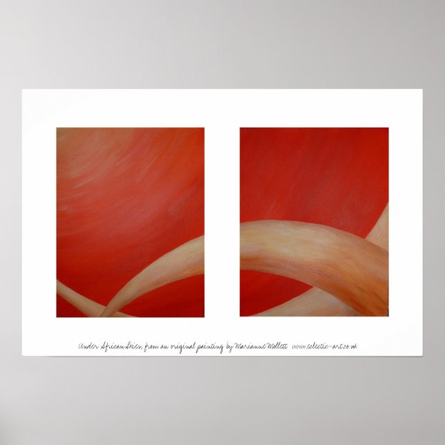 Póster Sob o céu africano (Frente)