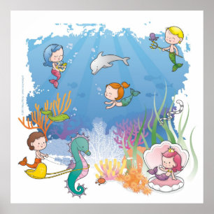 Póster Sob o mar