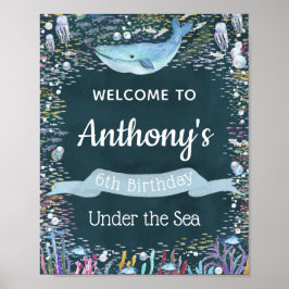 Poster Sob O Mar Qualquer Sinal De Boas-Vindas De Anivers
