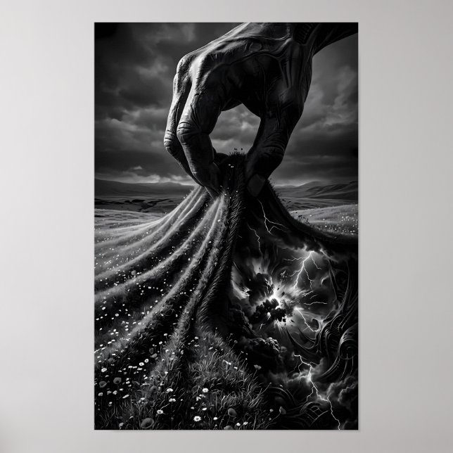 Poster Sob o Prado, um Cartaz de Tempestade Oculta (Frente)