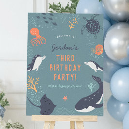 Poster Sob o Sinal de Boas-vindas da Festa de aniversário