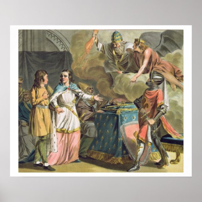 Poster Sob Philippe le Bel (1268-1312), o Estado de Tie (Frente)