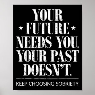 Poster Sober Motivacional Viciante Inspirador Sobriedade