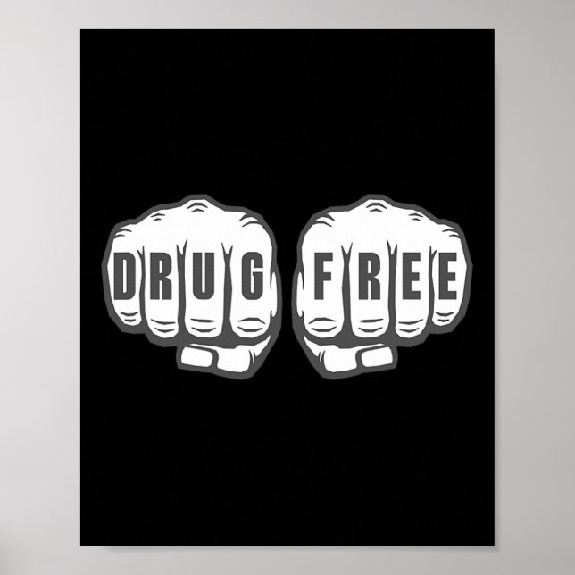 Poster Sober Recovery Sobriety Gift Drug Free (Frente)