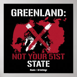 Poster Soberania da Groenlândia Não É Seu 51º Estado Árti