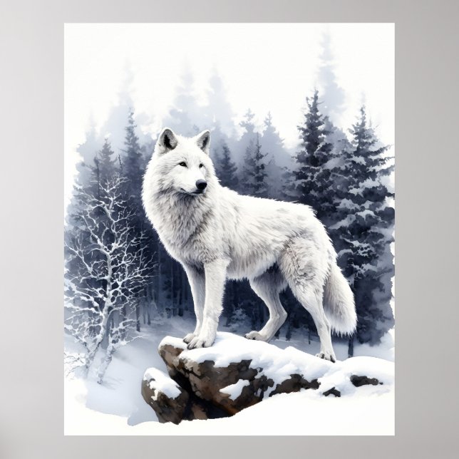 Poster Soberano de inverno: O Lobo Ártico (Frente)