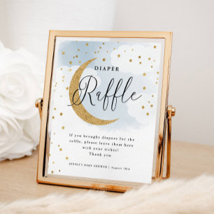 Poster Sobre a Fralda azul Lua Chá de exibição de Raffle