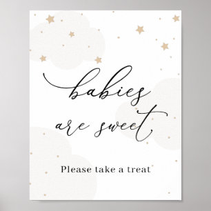 Poster Sobre a Lua Twinkle Star Bebês são Doce