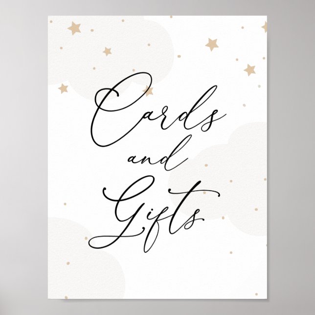 Poster Sobre a Lua Twinkle Star Cards and Gifts Sign (Frente)