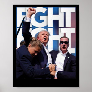 Poster Sobre A Luta Contra O Trump Na América Inderrotáve