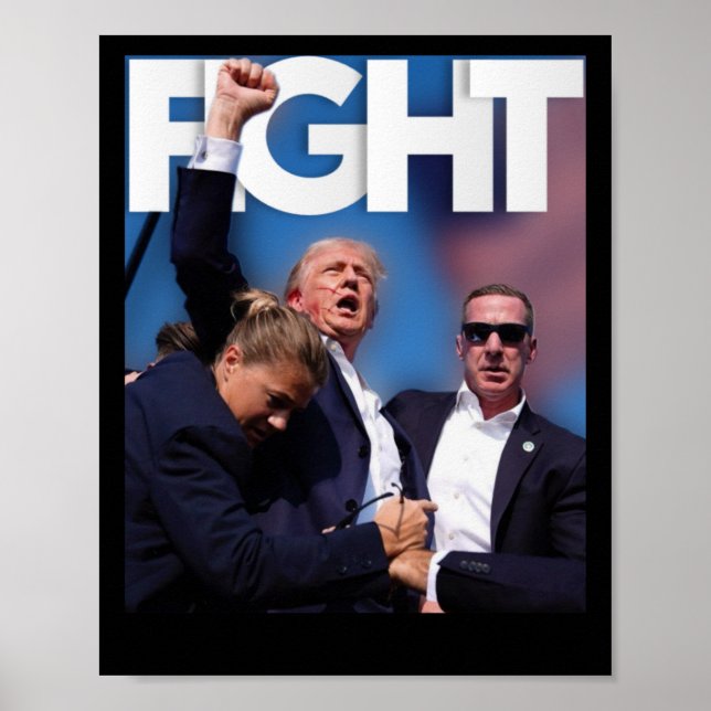 Poster Sobre A Luta Contra O Trump Pela América Trump Inv (Frente)