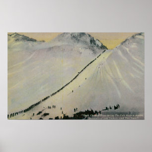 Poster Sobre a passagem de Chilkoot durante a febre do