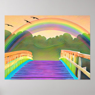 Poster Sobre a Ponte do Arco-Íris - Designs Lisa-Dawn ART