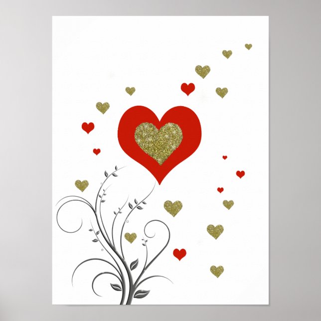 Póster sobre amor e coração (Frente)