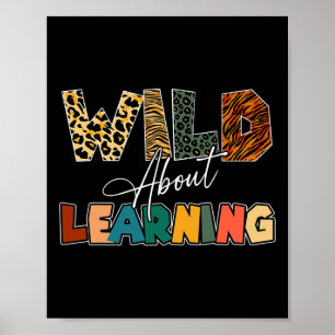Poster Sobre Aprender Professor Leopard De Volta Ao Ensin