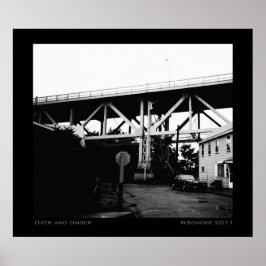 Poster Sobre e Sob Paisagem Industrial Urbana