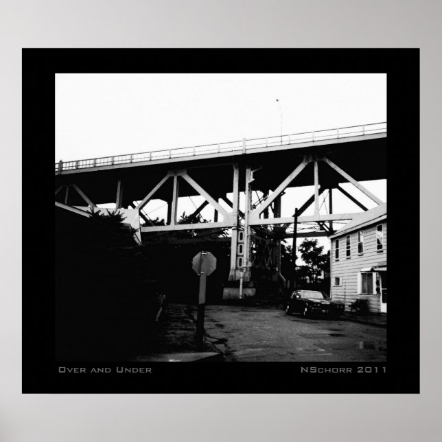 Poster Sobre e Sob Paisagem Industrial Urbana (Frente)