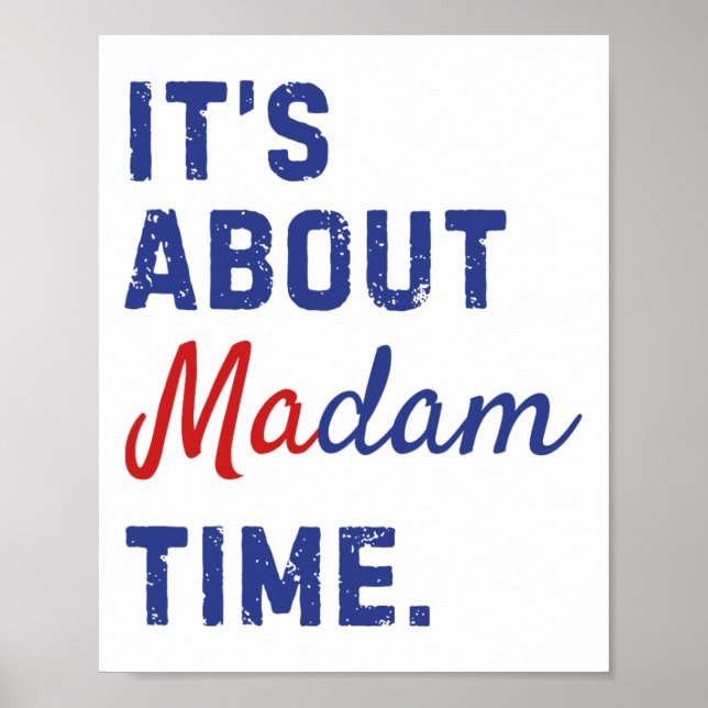 Poster Sobre Madam Time Kamala Harris 2024 Presidente (Frente)