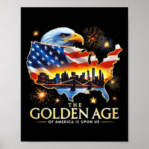 Poster Sobre Nós Funny Trump Gold Eagle A Idade Dourada D