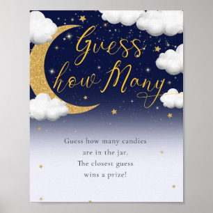 Poster Sobre o Chá de fraldas da Lua adivinha quantos sin