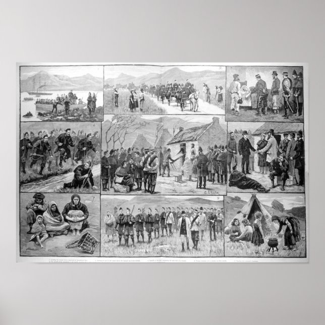 Póster sobre o imposto de expulsão na Irlanda (Frente)