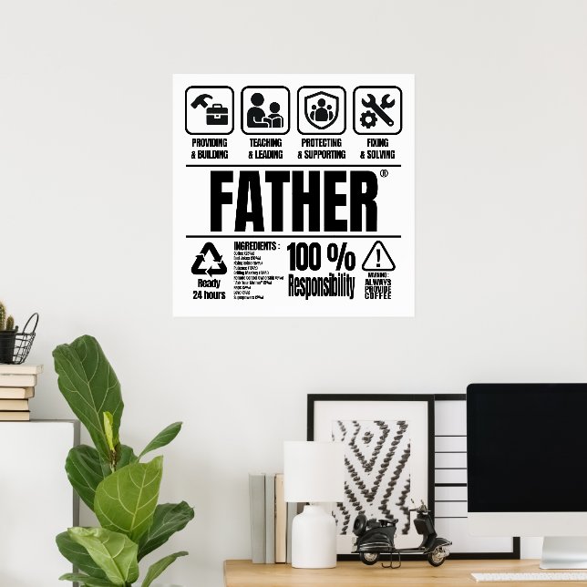Poster Sobre o Pai - Dia dos Pais (Escritório em casa)
