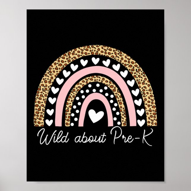 Poster Sobre O Professor De Pré-k Leopard Rainbow De Volt (Frente)