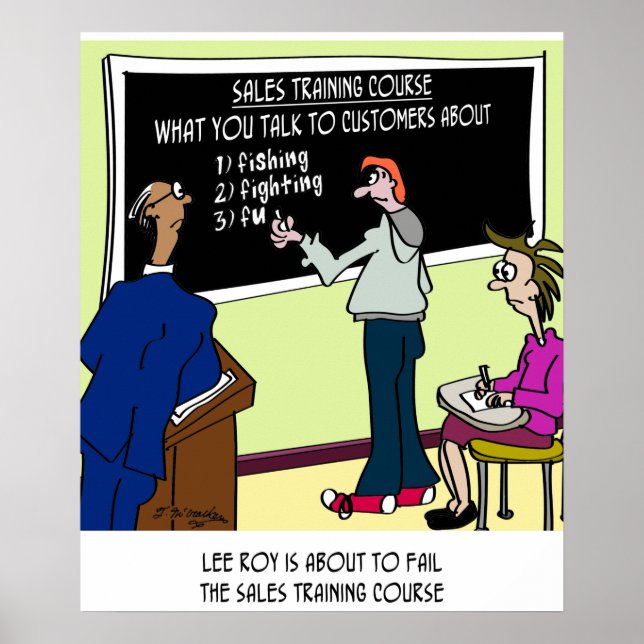 Poster Sobre o que não falar com os clientes (Frente)