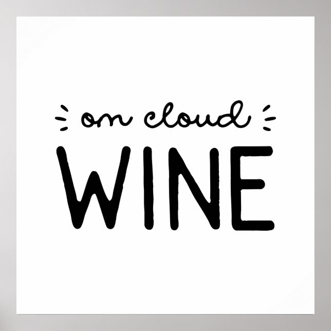 Poster Sobre o Vinho na Nuvem (Frente)