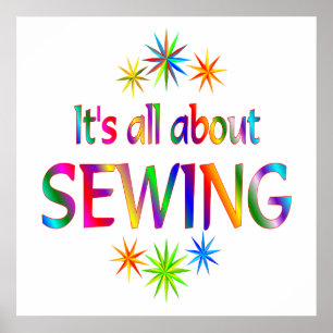 Póster Sobre Sewing