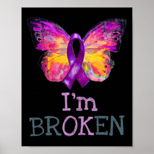 Poster Sobredosagem Borboleta Roxo Fita Roxa