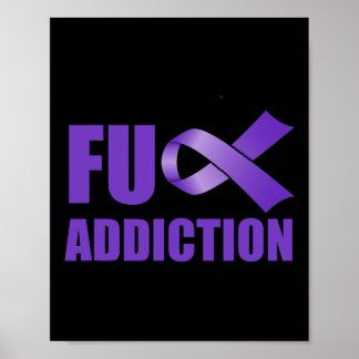 Poster Sobredosagem Dia de Sensibilização Roxo Fu Vício