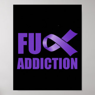 Poster Sobredosagem Dia de Sensibilização Roxo Fu Vício