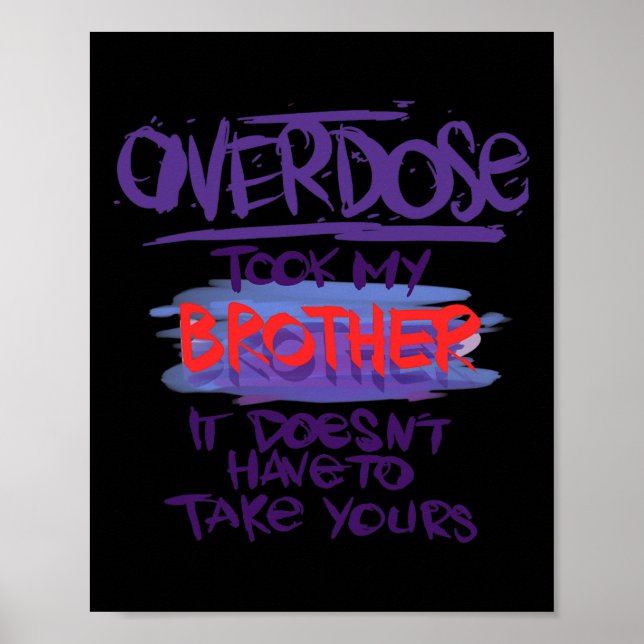 Poster Sobredosagem levou meu irmão que não precisa tomar (Frente)