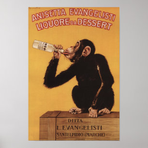 Poster Sobremesa de Anisetta Evangelisti Liquore a