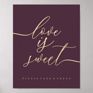 Poster Sobremesa de Figo da Meia-Noite Amor é Doce Leve T