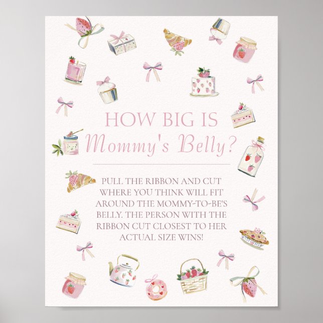 Poster Sobremesa Doce de Morango Como a Barriga da Mamãe  (Frente)