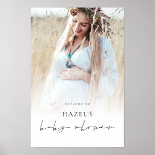 Poster Sobreposição de Foto Simples Boho Bem-vindo ao Chá