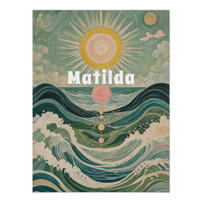 Póster Sobretensão solar personalizada (Frente)