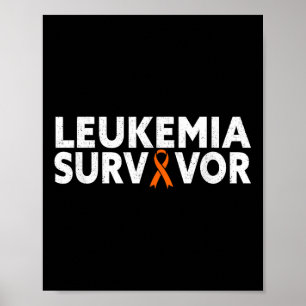 Poster Sobrevivência da Leucemia - Banda Laranja Mês de C