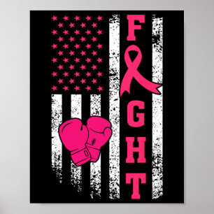 Poster Sobrevivência da Mama Cancer da Mama Americano Fla