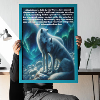 Poster Sobrevivência de Lobos Brancos Majestosos