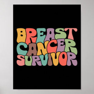 Poster Sobrevivência do Câncer da Mama Suporte ao Guerrei